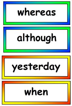 Conjunction Display Vocabulary Cards