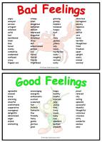 Feelings Adjective Resource Mats