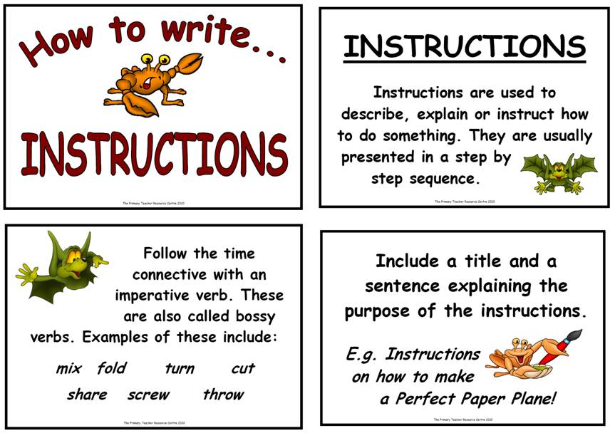 writing instructions ks2 powerpoint
