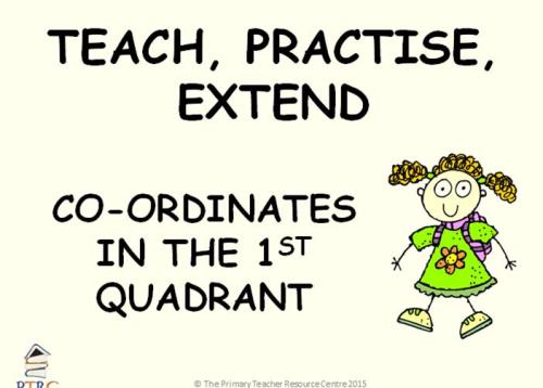 Coordinates in the 1st Quadrant Powerpoint - Teach, Practise, Extend