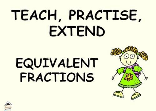 Equivalent Fractions Powerpoint - Teach, Practise, Extend