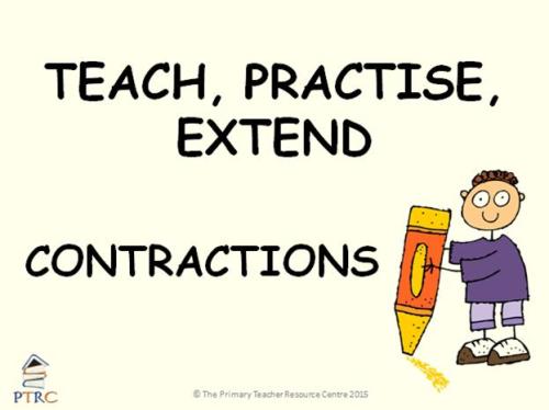 Contraction Powerpoint - Teach, Practise, Extend
