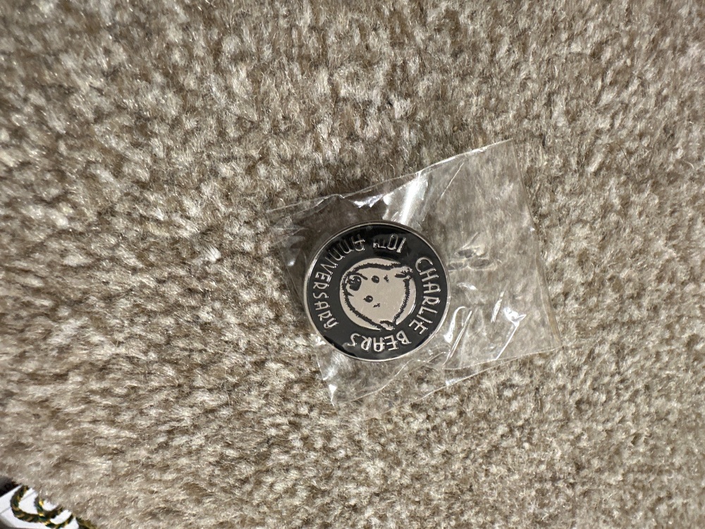 Charlie bears 10th anniversary badge