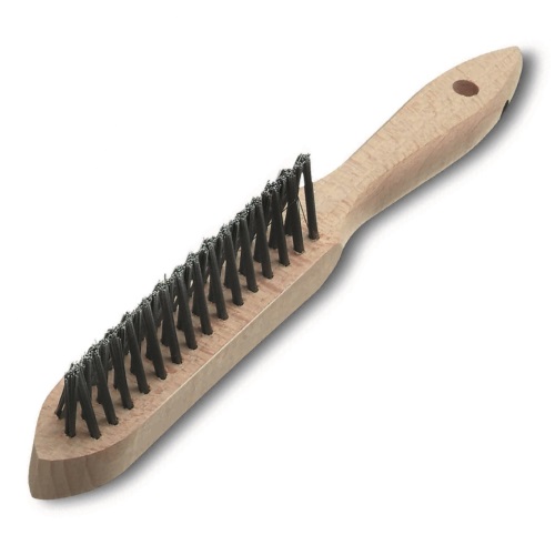 Steel Wire Hand Brush with 3 Row V Shaped Fill