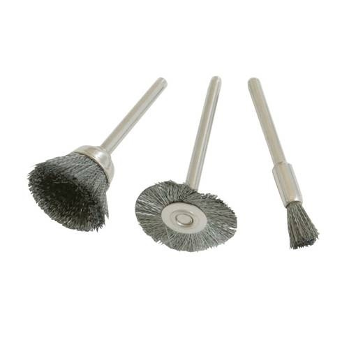 <!-- 005 -->3 Pce Steel Mini Wire Brush Set