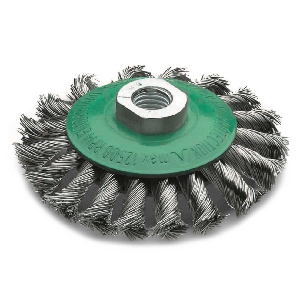 Stainless Steel Twist Knot Bevel Brush 115mm