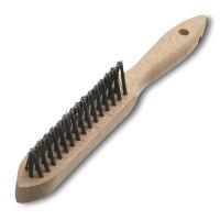 Stainless Steel Hand Wire Brush with 3 Row V Shaped Fill