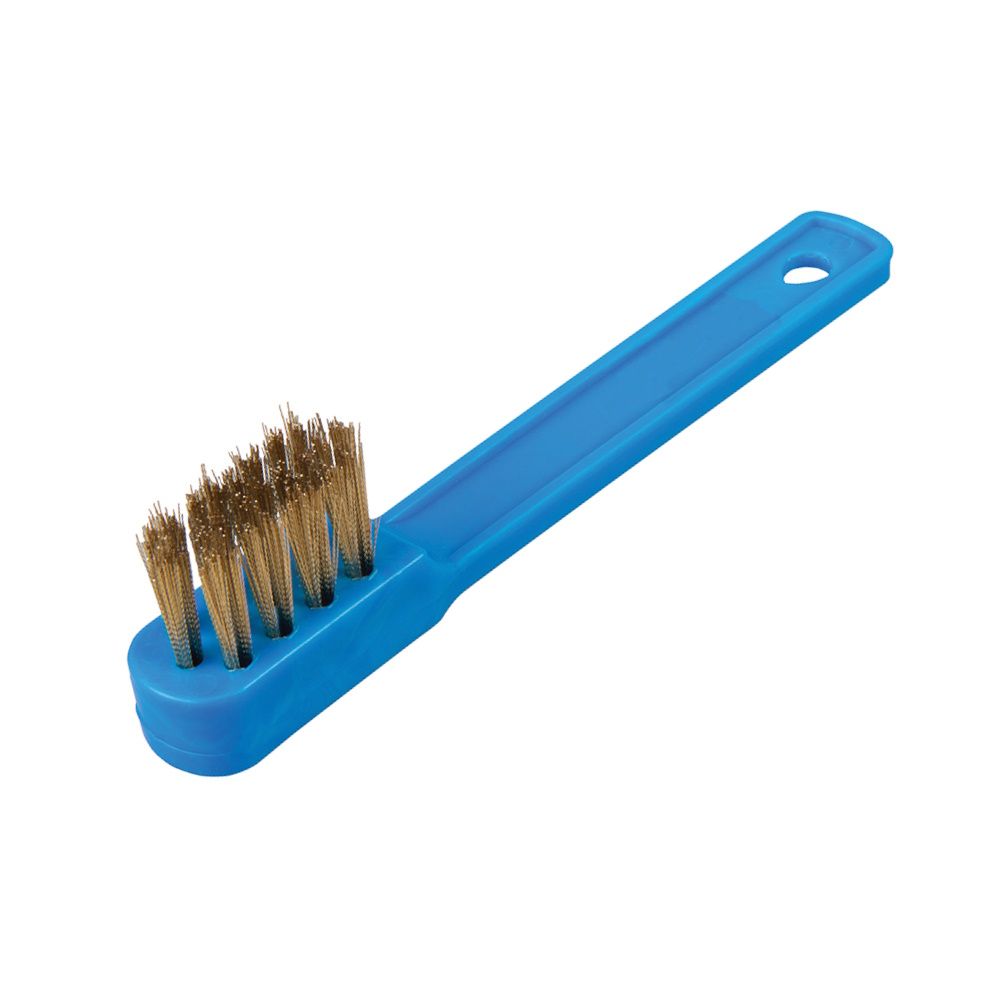 Brass Spark Plug Brush with Plastic Handle
