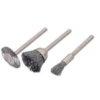 3 Pce Steel Mini Wire Brush Set