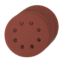 Hook and Loop Sanding Discs 115mm 8 Hole P120 (Qty 10)