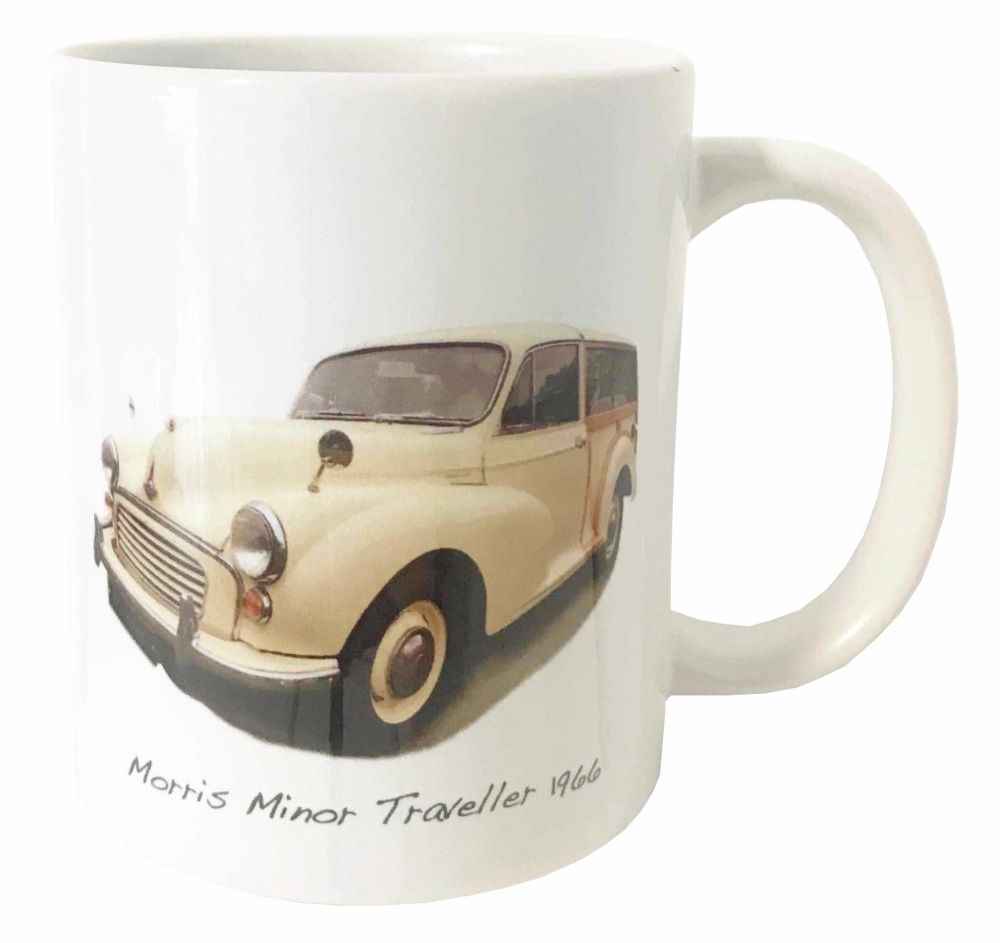 Morris Minor Traveller 1966 (Cream) Ceramic Mug - First Car Memories
