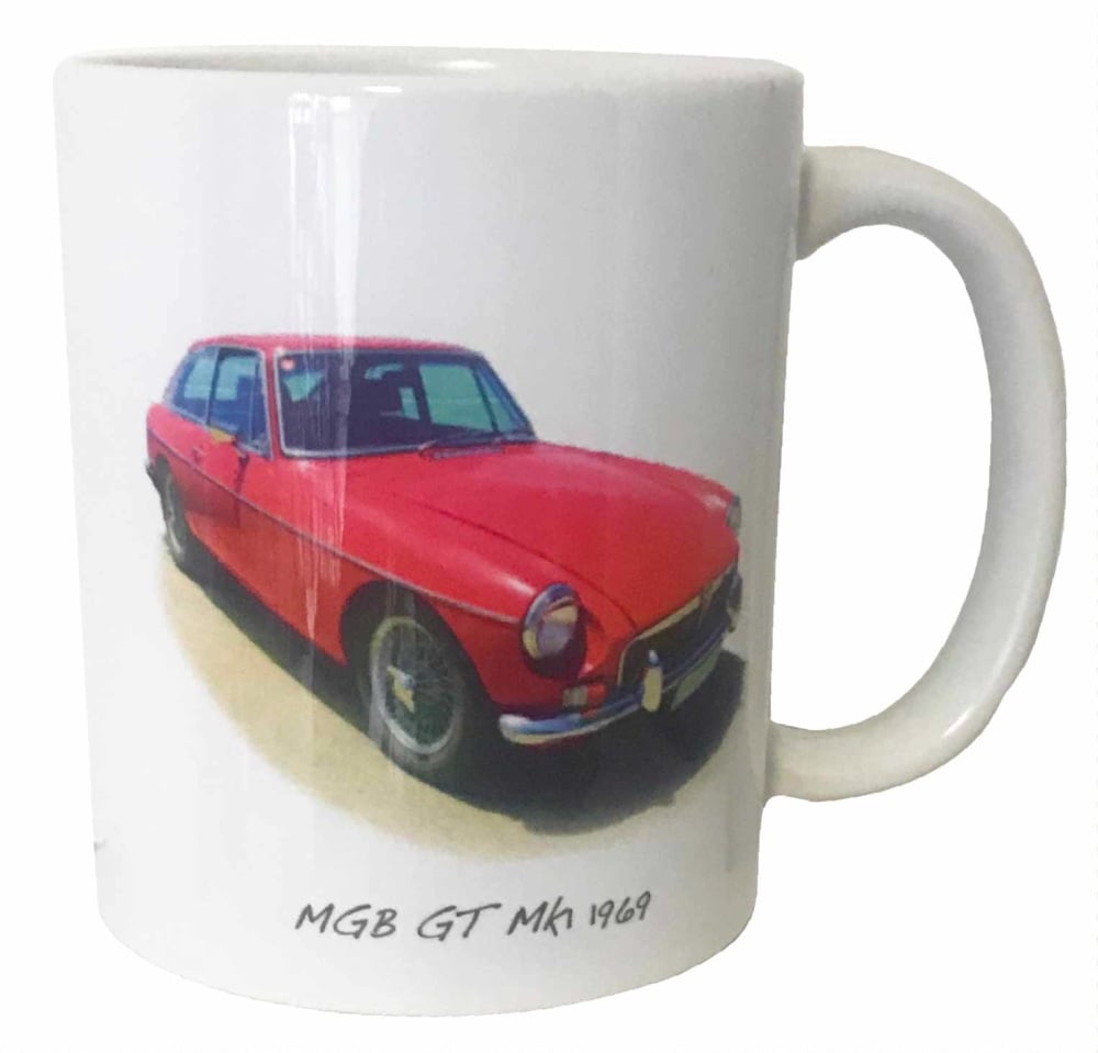 MGB GT 1969 (Red) Ceramic Mug - Ideal Gift for the Sports Car Enthusiast