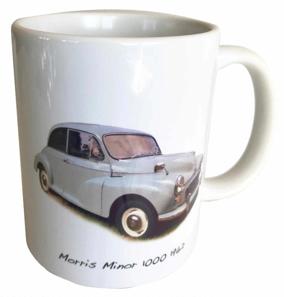 Morris Minor 1000 1962 (Pale Blue) Ceramic Mug - The District Nurse's car?