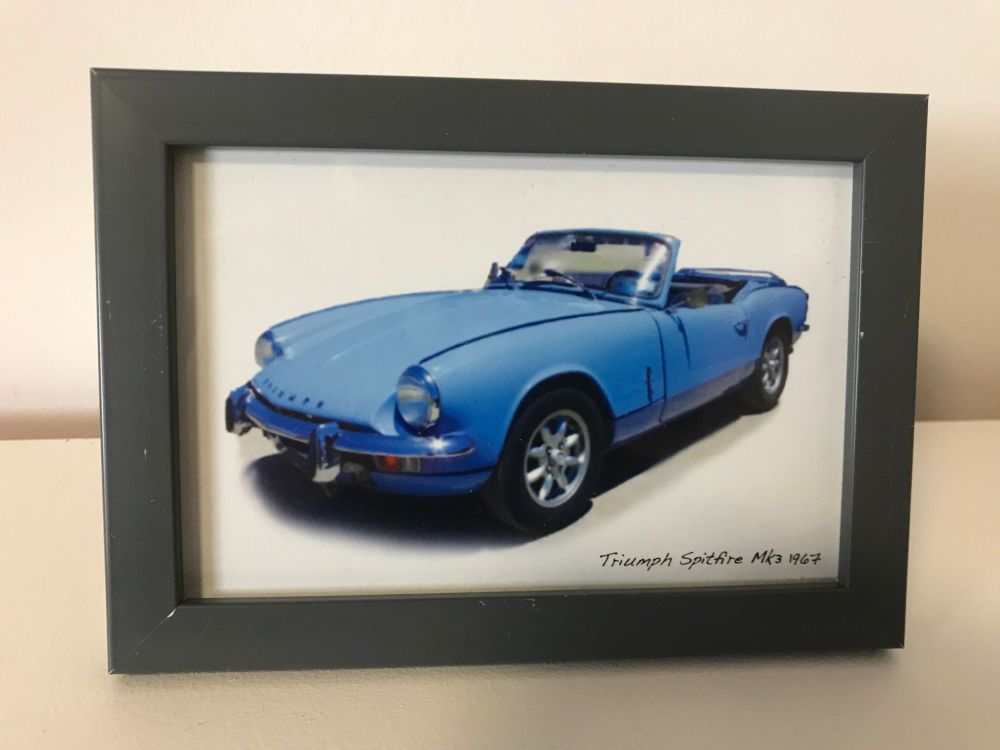 Triumph Spitfire Mk3 1967 - Framed Photograph - Free UK Delivery