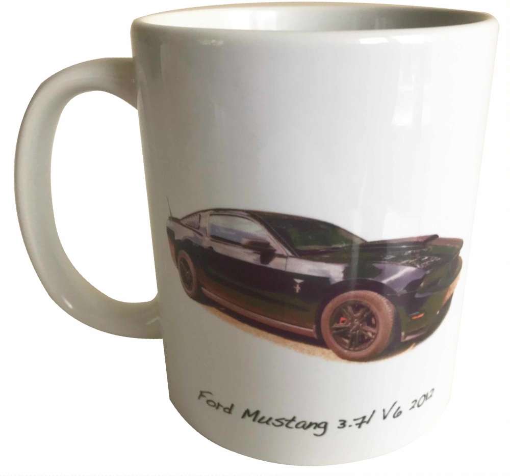 Ford Mustang 3.7l V6 2012 - Ceramic Mug - Ideal Gift for the American Car E