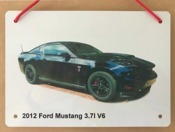 Ford Mustang 3.7l V6 2012 - Aluminium Plaque A5 148 x 210mm or 203 x 304mm