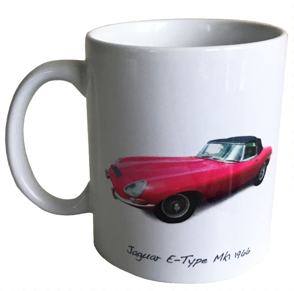 Jaguar E-Type Mk1 1966 Ceramic Mug - Ideal Gift for the Sports Car Enthusia