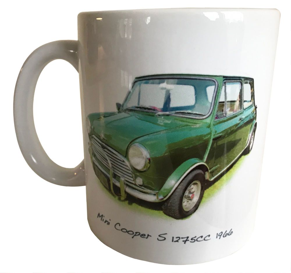 Mini Cooper S 1275cc (Radford) 1964 - Ceramic Mug - Hot Cars from the Sixti