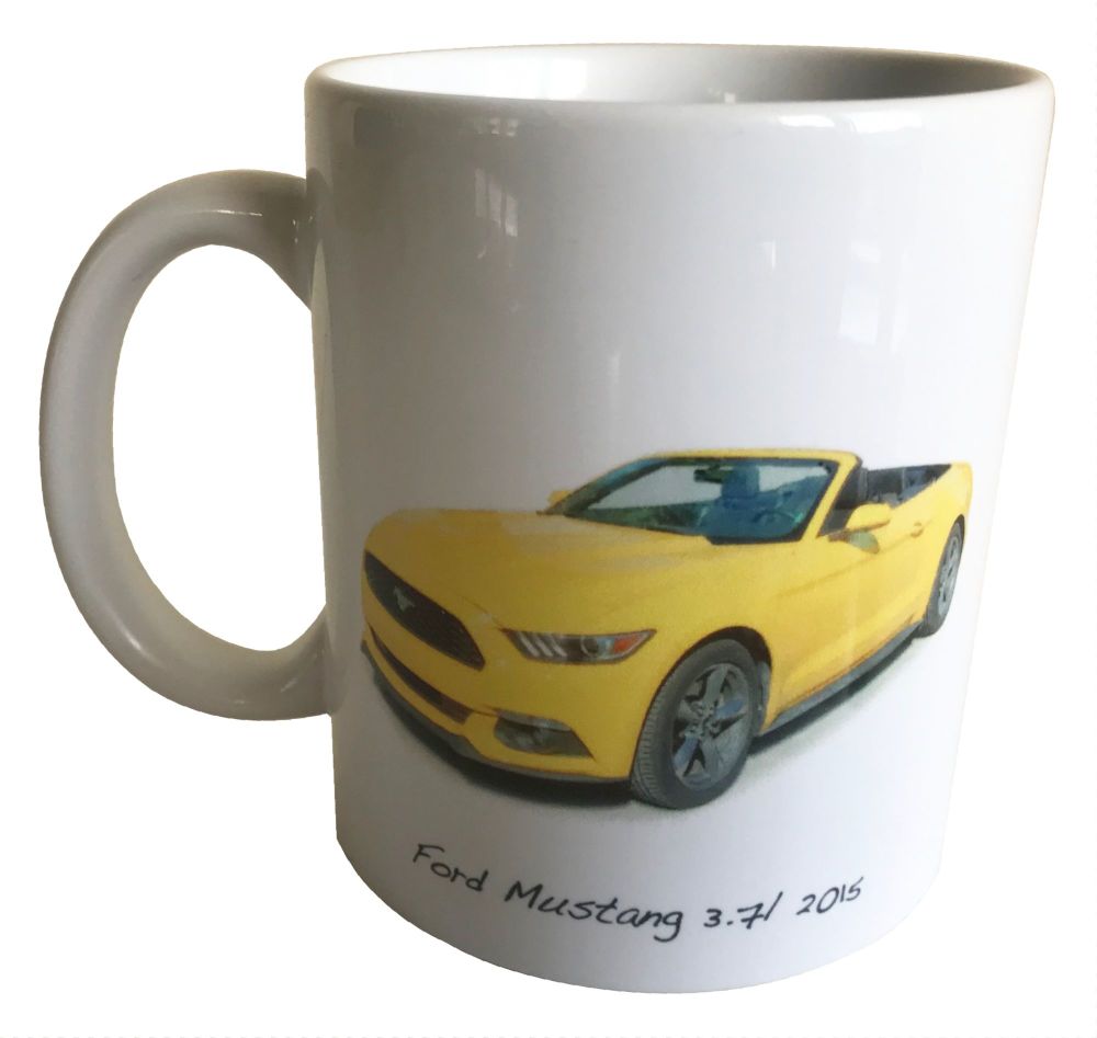 Ford Mustang 3.7l V6 2015 - Ceramic Mug - Ideal Gift for the American Car E