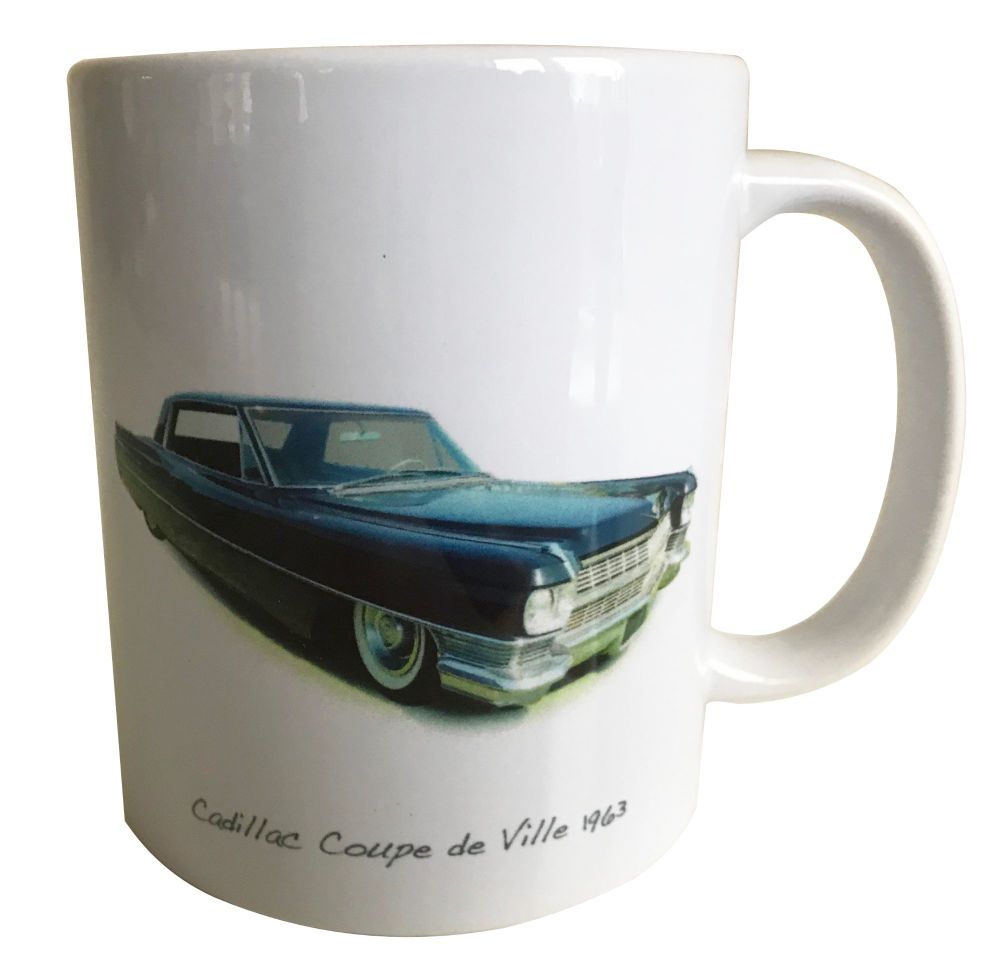 Cadillac Coupe de Ville 1963 Ceramic Mug - Ideal Gift for the American Car 
