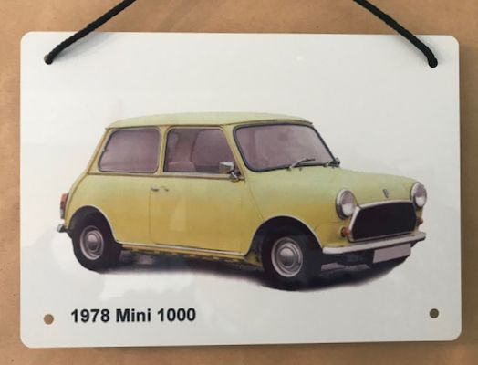 Mini 1000 1978 (Yellow)- Aluminium Plaque 148 x 210mm