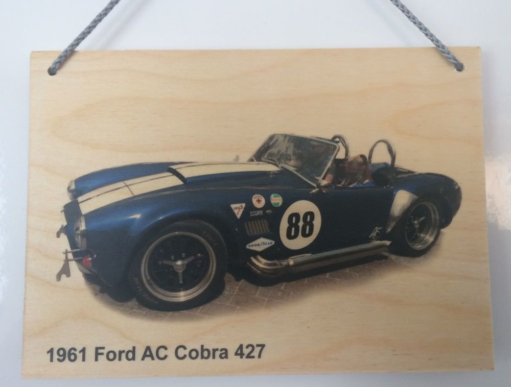 AC Cobra 427 - Wooden Plaque 148 x 210mm