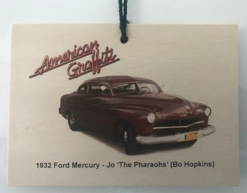 Ford Mercury 1951 from the film American Graffiti - Wooden plaque 148 x 105