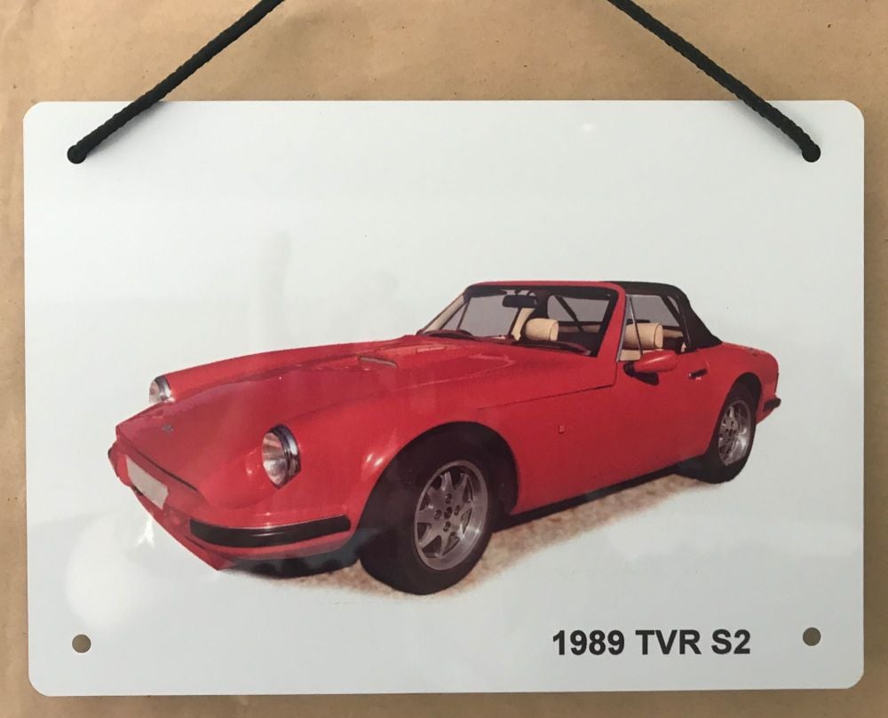 TVR S2 1989 - A5 Aluminium Plaque - Ideal Gift for the Car Enthusiast