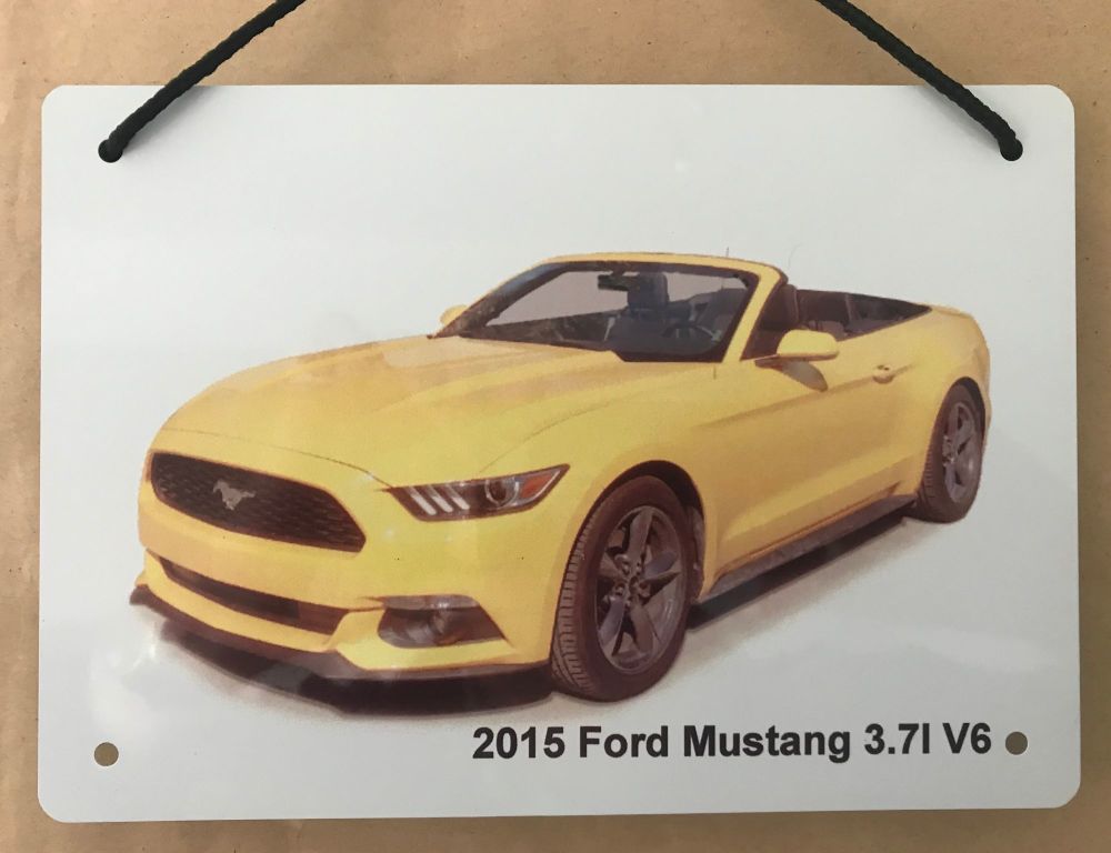 Ford Mustang 3.7l V6 Convertible 2015- Aluminium Plaque A5 (148 x 210mm)