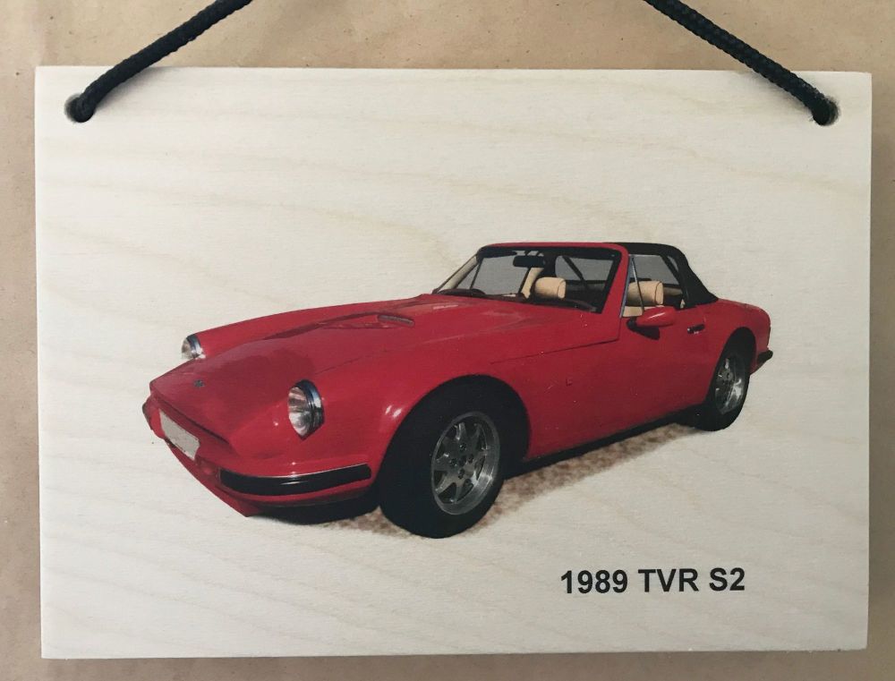 TVR S2 1989 - Wooden Plaque A5 (148 x 210mm)
