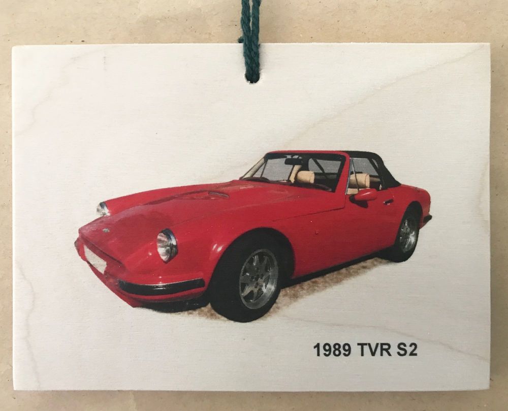 TVR S2 1989 - Wooden Plaque A6 (105 x 148mm)
