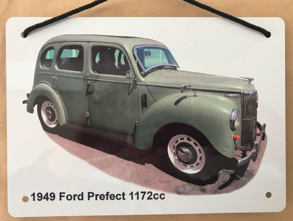 Ford Prefect 1172cc 1949 - Aluminium Plaque A5 (148 x 210mm) - Gift for th