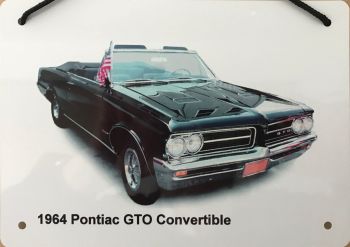 Pontiac GTO Convertible 1964 - Aluminium Plaque - 148 x 210mm A5 or 203 x 304mm