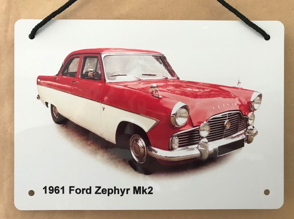 Ford Zephyr Mk2 1961 - Aluminium Plaque A5 (148 x 210mm)