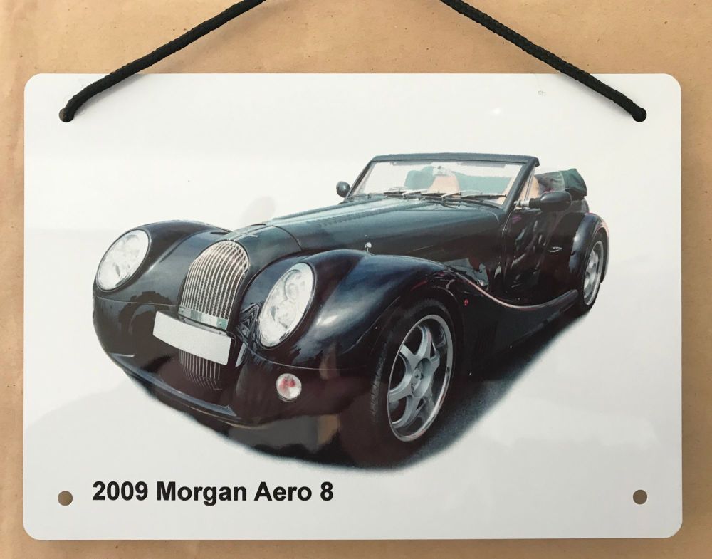Morgan Aero 8 2009 - A5 Aluminium Plaque - Ideal Gift for the Car Enthusias
