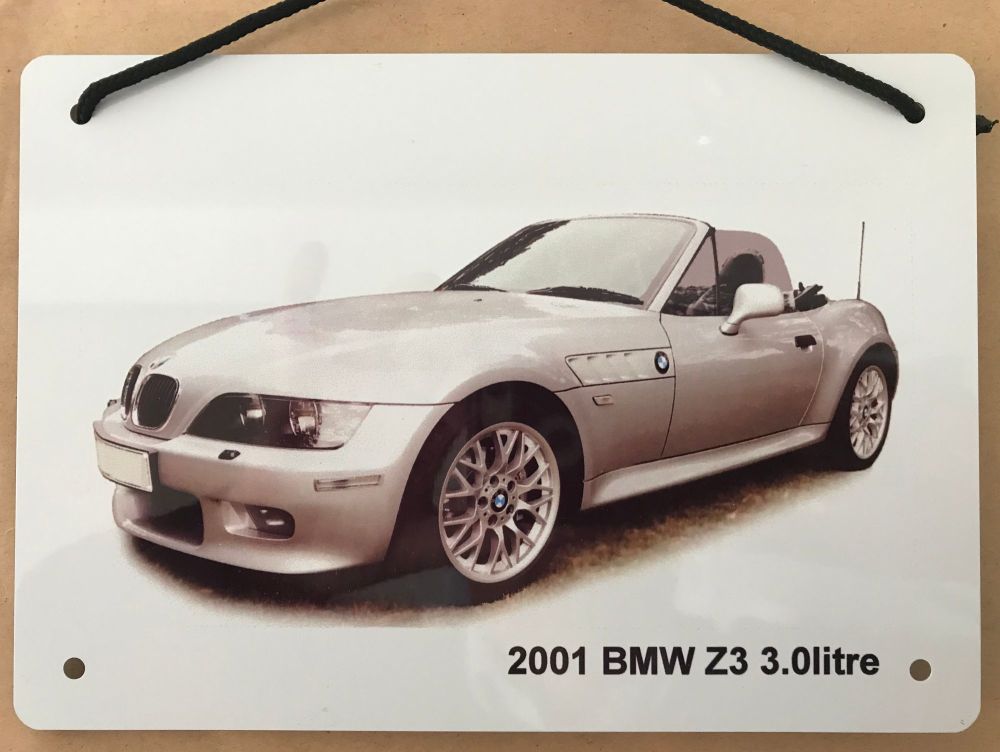 BMW Z3 2001 - A5 Aluminium Plaque - Ideal Gift for the German Car Enthusias