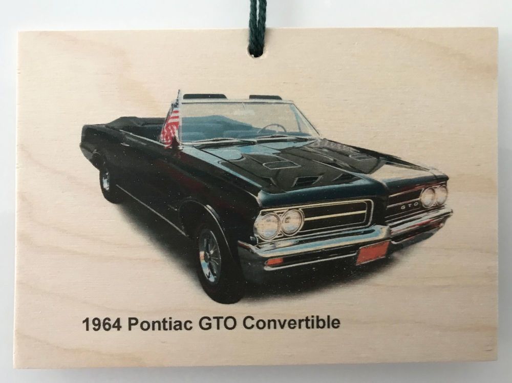 Pontiac GTO Convertible 1964- Wooden Plaque A6 (105 x 148mm)