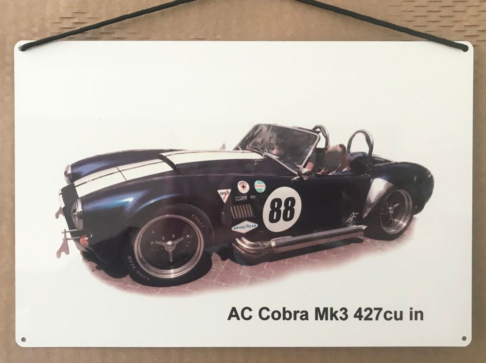 AC Cobra 427 Mk3 - Aluminium Plaque 200 x 300mm