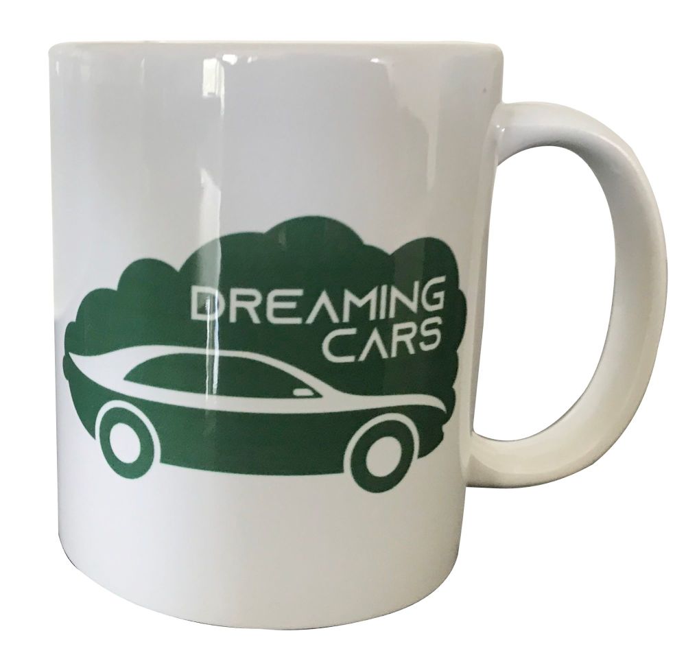 Dreaming Cars (Red & Green) - Printed Ceramic Mug 11oz - Free UK Delivery