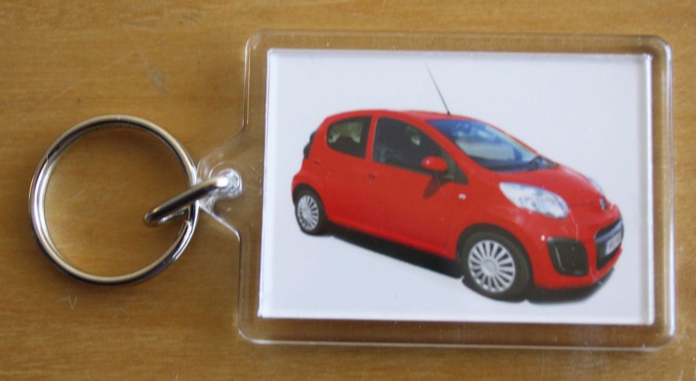 Citroen C1 VTR 2013 - Plastic Keyring with 35 x 50mm Insert - Free UK Deliv