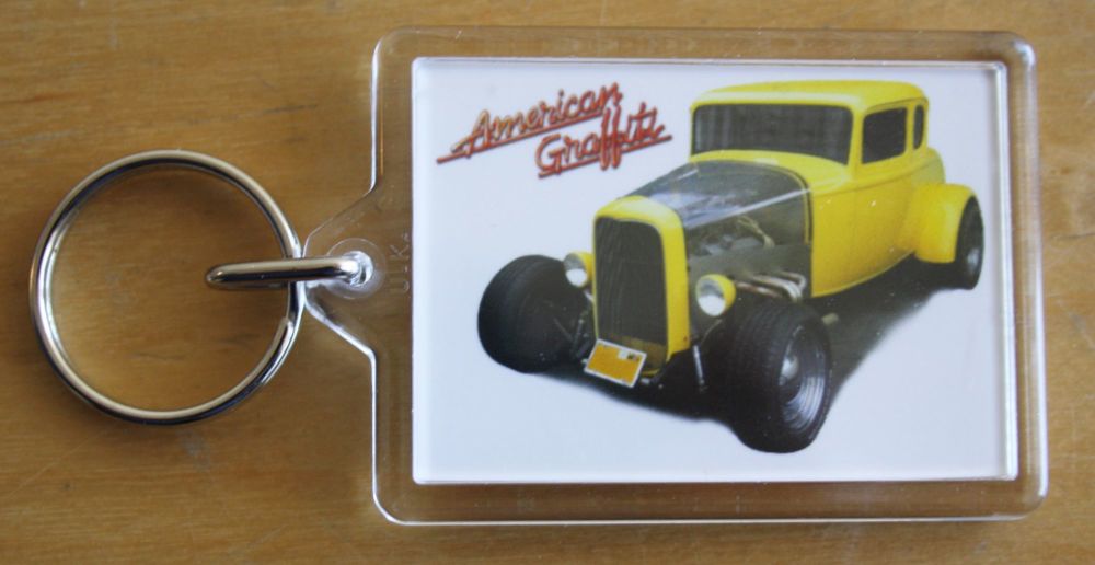 Ford Deuce Coupe 1932 (American Graffiti) - Plastic Keyring with 35 x 50mm