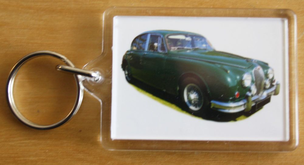 Jaguar 3.8 S-Type 1964 - Plastic Keyring with 35 x 50mm Insert - Free UK De