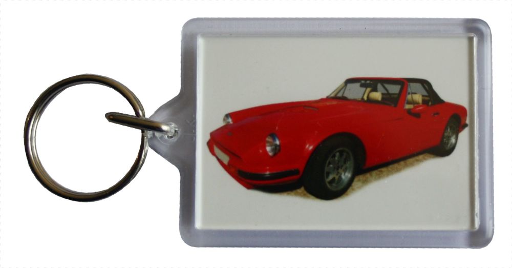 TVR S2 1989 - Plastic Keyring with 35 x 50mm Insert - Free UK Delivery