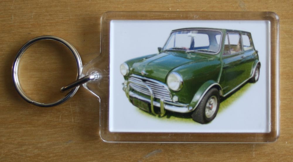 Mini Cooper S 1275cc (Radford) 1966 - Plastic Keyring with 35 x 50mm Insert