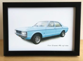 Ford Granada 3.0l Mk1 1975 - Photograph (4x6in) in Black or White Coloured Frame - Free UK Delivery