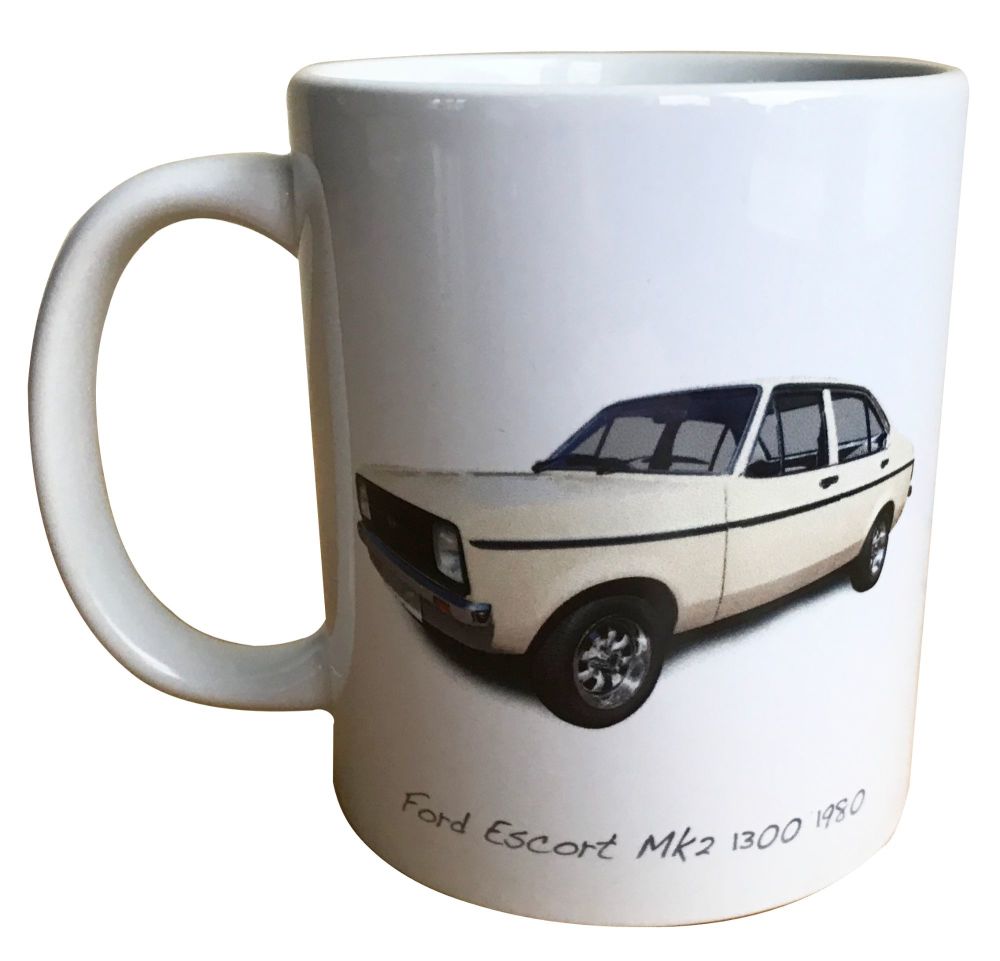 Ford Escort Mk2 1300 1980 Ceramic Mug - Ideal Gift for the Car Enthusiast -