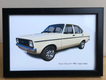 Ford Escort Mk2 1300 1980 - Photo (4x6in) in a Black or White Coloured frame - Free UK Delivery