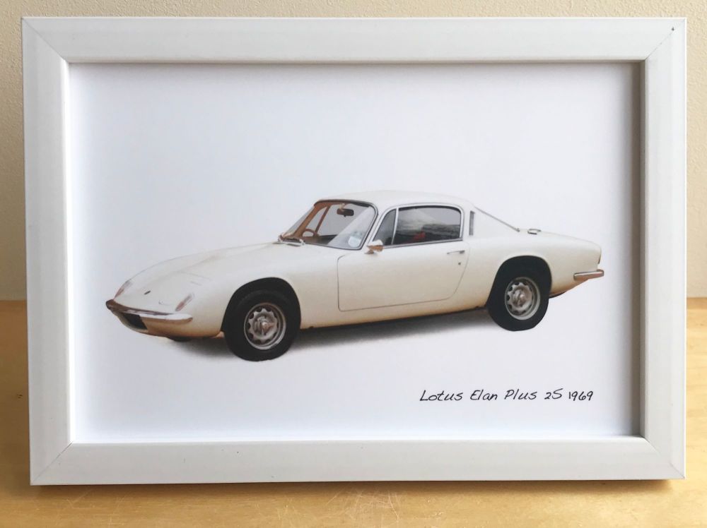 Lotus Elan Plus 2S 1969 - Photograph (4x6in) in Black, White or Silver Colo