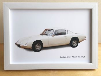 Lotus Elan Plus 2S 1969 - Photograph (4x6in) in Black or White Coloured Frame - Free UK Delivery