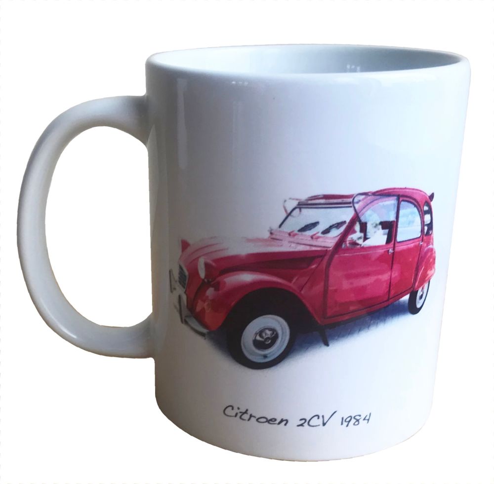 Citroen 2CV 1984 -  Ceramic Mug - Was this your first car - Fun Gift - Free